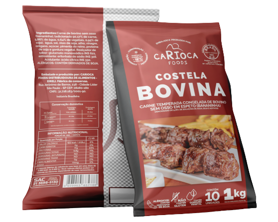 Espeto de Carne Bovina Temperada Carrefour 350g 5 Unidades